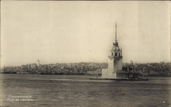 Postcard Constantinople Istanbul Türkiye, Tour de Leandre, Maiden&#39;s Tower, Lighthouse