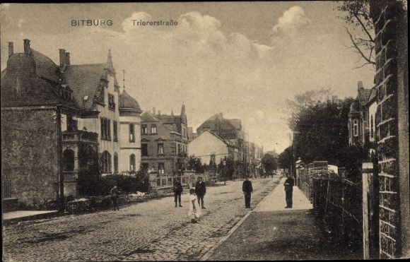Ansichtkaart Bitburg in de Eifel, Trierer Strasse