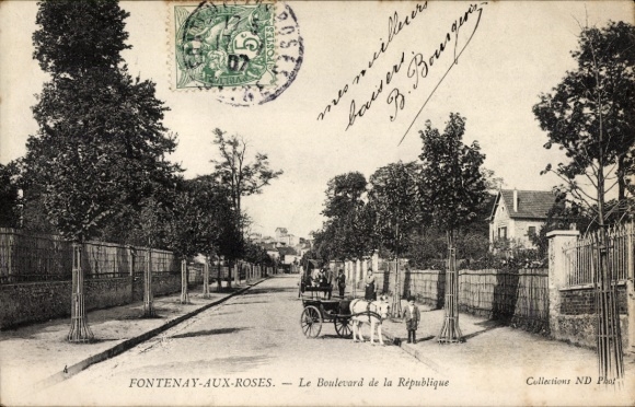 Postcard Fontenay aux Roses Hauts de Seine, Boulevard de la République