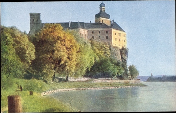 Postcard Persenbeug Gottsdorf on the Danube Lower Austria, Persenbeug Castle