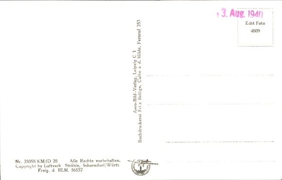 Postcard Kalbe Calbe Milde in the Altmark, aerial photograph