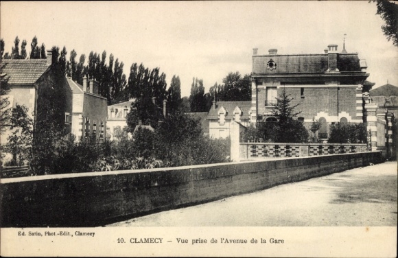 Ak Clamecy Nievre, Avenue de la Gare