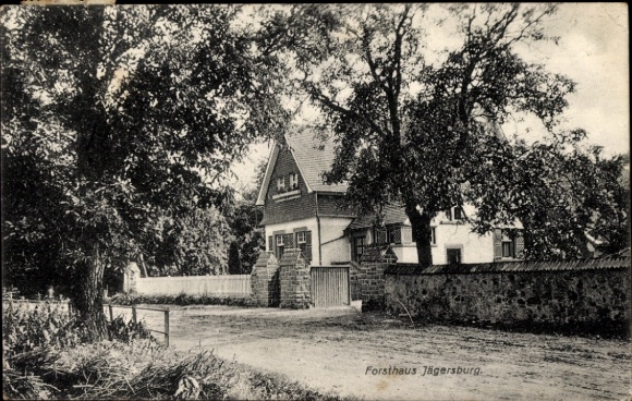 Postcard Groß Rohrheim in Hesse, Forsthaus Jägersburg