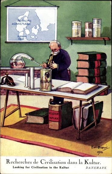 Kunstenaar Ak Dupuis, Emil, Denemarken, J'Essaye en vain de comprendre leur Kulture, chemicus
