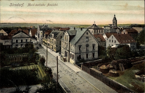 Ansichtkaart Zirndorf in Midden-Franken, gedeeltelijk zicht