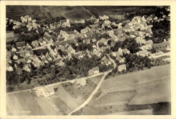 Postcard Sontheim an der Brenz, aerial photograph