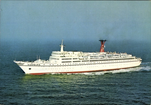 Postcard steamship TS Hamburg, Deutsche Atlantic Line