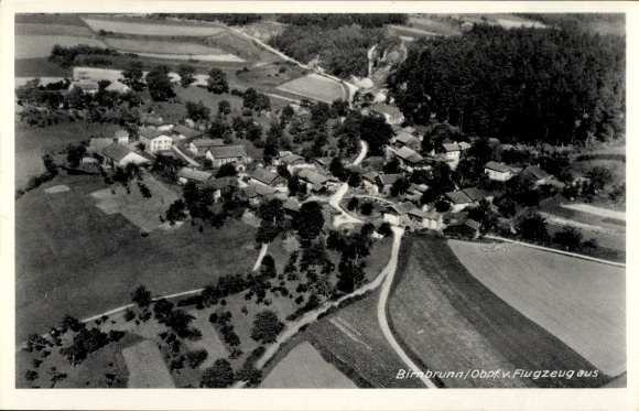 Ak Birnbrunn Traitsching in der Oberpfalz, Luftaufnahme von  ländliche Umgebung, Flugzeugaufnahme