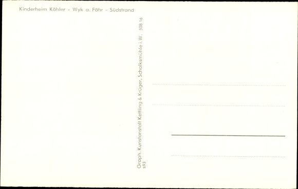 Postcard Wyk auf Föhr, lot at the children&#39;s home Köhler, south beach