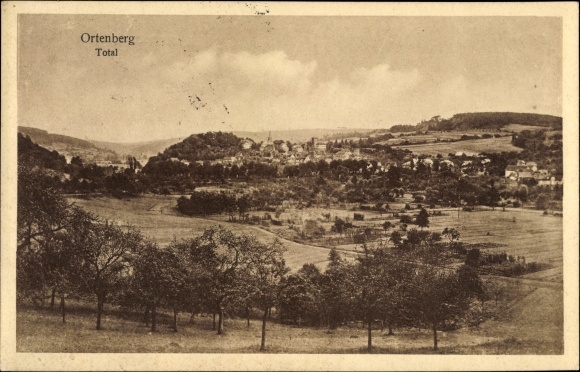PC Ortenberg im Wetteraukreis Hessen, total view of the village