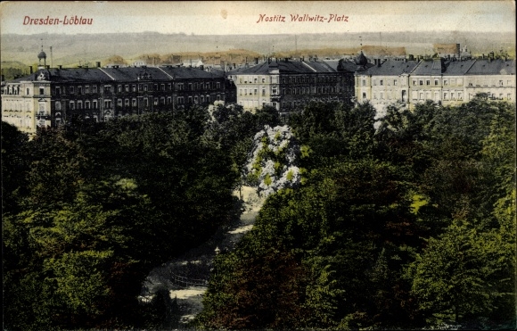 Briefkaart Dresden Löbtau, Nostitz Wallwitz Platz