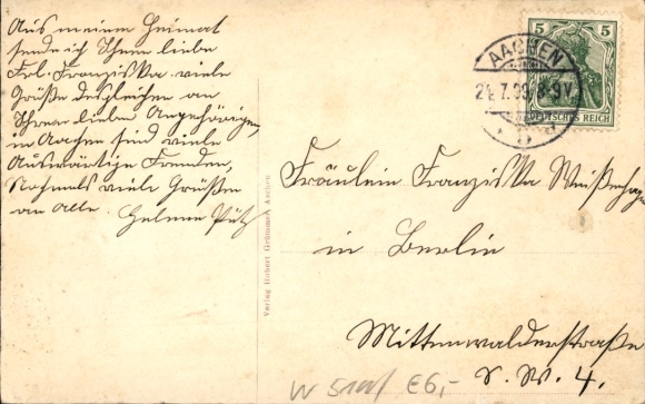 Postcard Aachen, pilgrimage, cathedral, the dress of the Mother of God