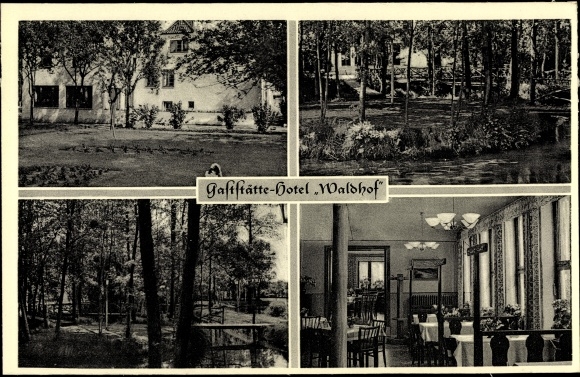 Postcard Klein Kummerfeld near Neumünster, Gaststätte Hotel Waldhotel