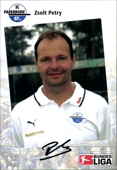Autograph card goalkeeper coach Zsolt Petry, SC Paderborn 07, autograph
