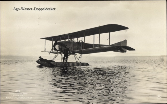 Ak Ago Wasser Doppeldecker, RPH, Sanke 314