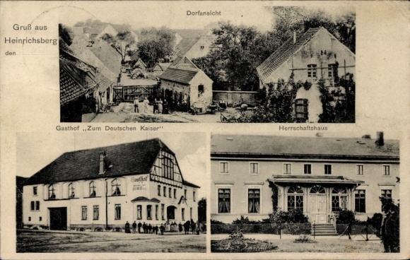 KP Heinrichsberg an der Elbe, Gasthof Zum Deutschen Kaiser, dwór, widok na wieś