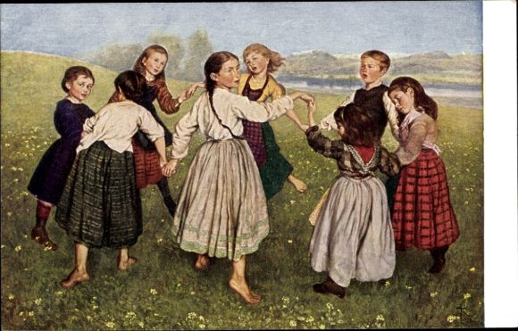 Artist PC Thoma, Hans, children's dance, girls dancing