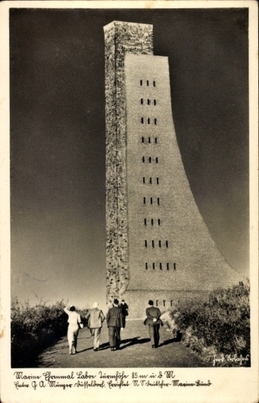 Postcard Ostseebad Laboe, Marine Memorial