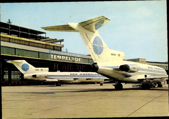 Postcard Berlin Tempelhof, Airport, PAN AMERICAN