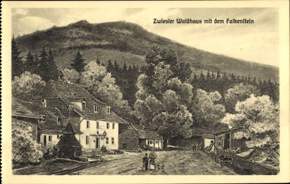 Artist Postcard Zwieslerwaldhaus Zwieseler Waldhaus Lindberg in the Bavarian Forest, Falkenstein