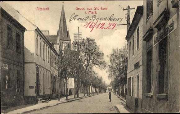 PC Storkow in the Mark, old town, street section