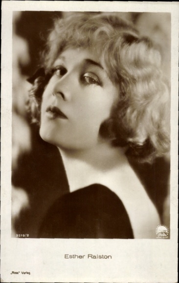 Postcard actress Esther Ralston, portrait, Ross Verlag 3519 2