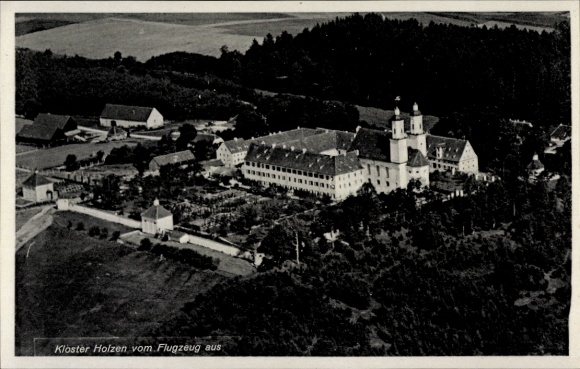 Ak Holzen Arnsberg im Sauerland, Kloster Oelinghausen, Fliegeraufnahme