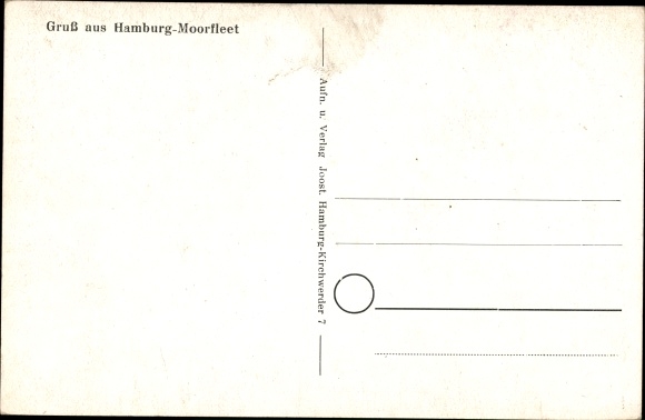 Postcard Hamburg Bergedorf Moorfleet, view of the district, truck, bridge, railroad tracks