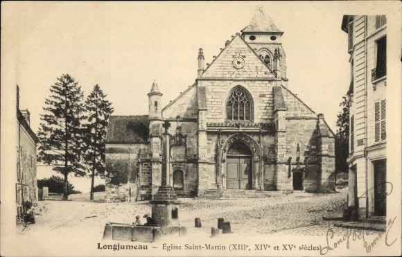 Postcard Longjumeau Essonne, Saint-Martin church
