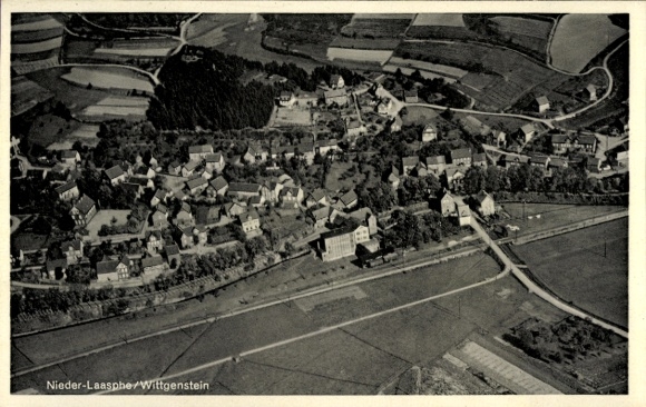 Ak Bad Laasphe in Westfalen, luchtfoto, Wittgenstein