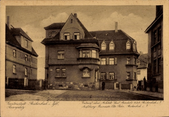Postcard Reichenbach im Vogtland, Rosenplatz, Paul Reinhold, Otto Weber