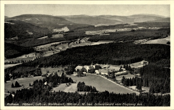 Ak Rothaus Grafenhausen im Schwarzwald, Fliegeraufnahme