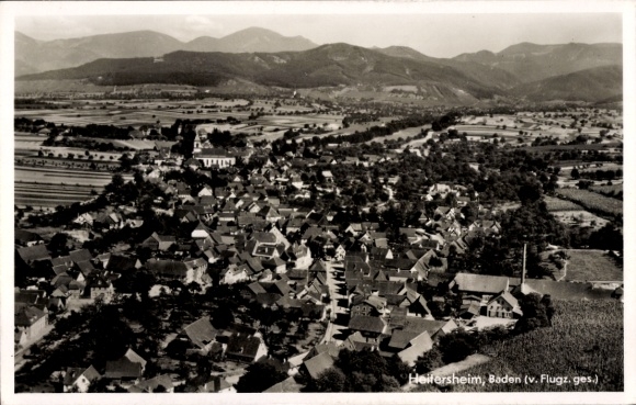 Postcard Heitersheim in the Black Forest, aerial photograph