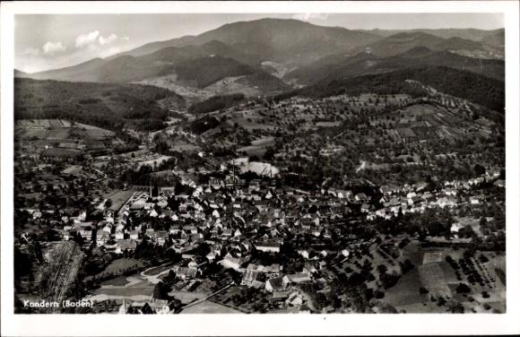 Postcard Kandern in the Black Forest Baden, aerial photograph