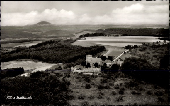 Ruins of Staufeneck Salach in the Filstal, aerial photograph