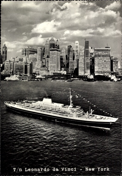 Ak New York City USA, T/n Leonardo da Vinci