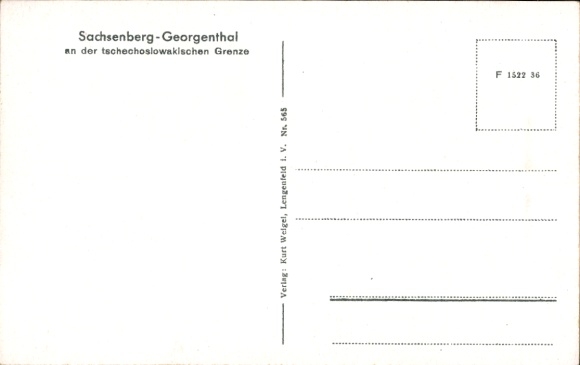 Postcard Sachsenberg Georgenthal Klingenthal in Vogtland, Aschberg, part of the border