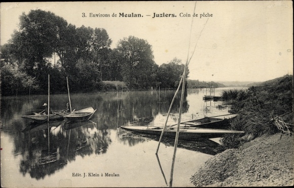 Postcard Juziers Yvelines, Fishing corner