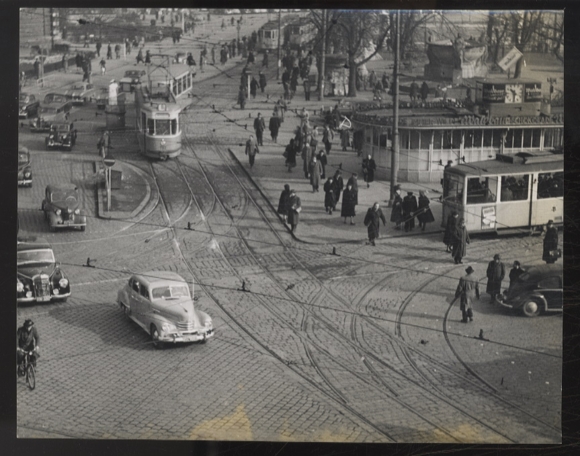 Photography The Stachus, the traffic center of Munich, around 1950