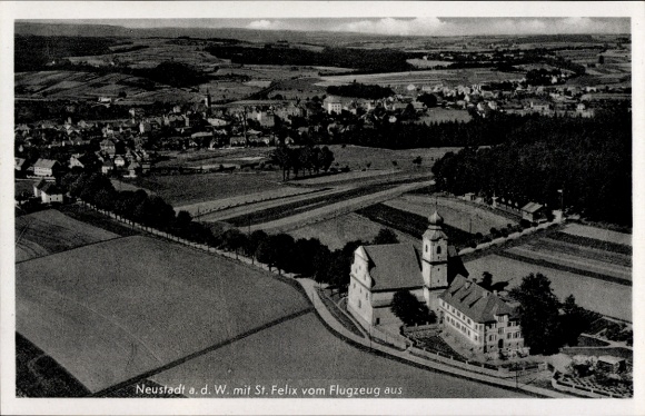 Ak Neustadt an der Weinstraße, Fliegeraufnahme, St. Felix