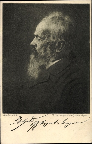 Artist PC Firle, Walther, Prince Regent Luitpold of Bavaria, portrait