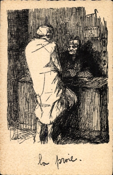 Postcard La Preie, Rooms at Night, Salvation Army