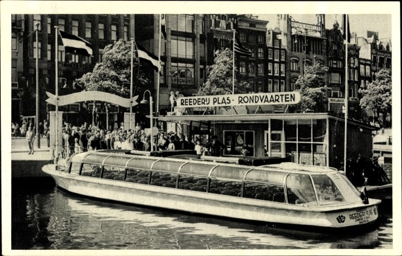 KP Amsterdam Holandia Północna Holandia, Reederij Plas, Damrak, Panoramaboot