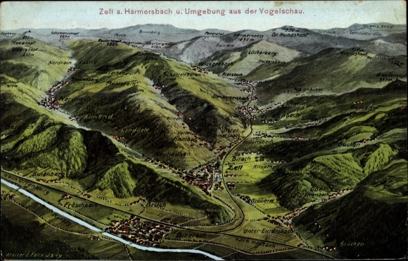 Maps artist PC skins, Eugen, Zell am Harmersbach Black Forest Baden, surroundings