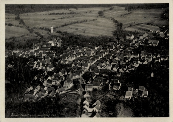 Hüffenhardt district in Baden, aerial photograph