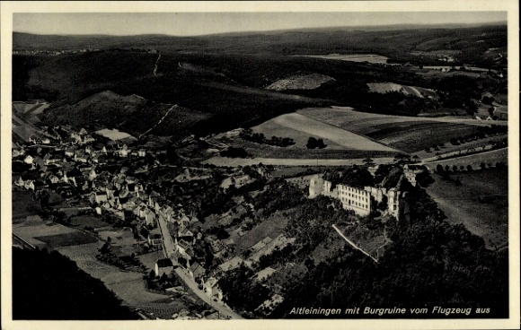 Ak Altleiningen in der Pfalz, Fliegeraufnahme, Burgruine