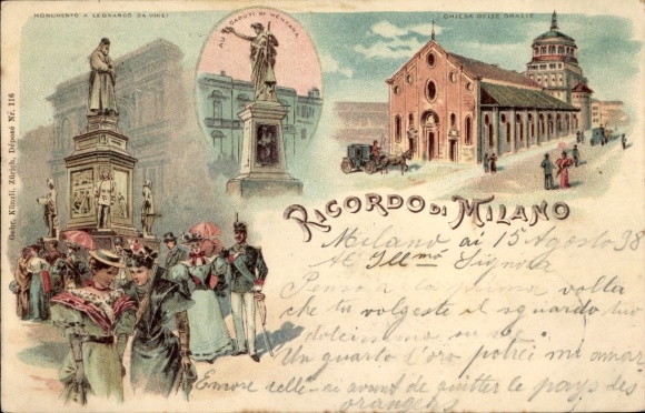 Litho Milano Mailand Lombardia, Monumento, Chiesa delle Grazie