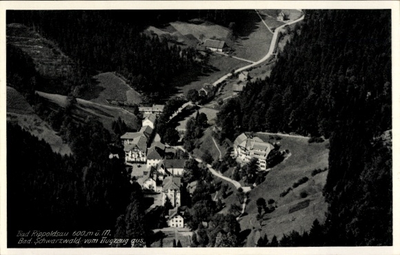 Postcard Bad Rippoldsau Schapbach in the Black Forest, aerial photograph of the Klösterle