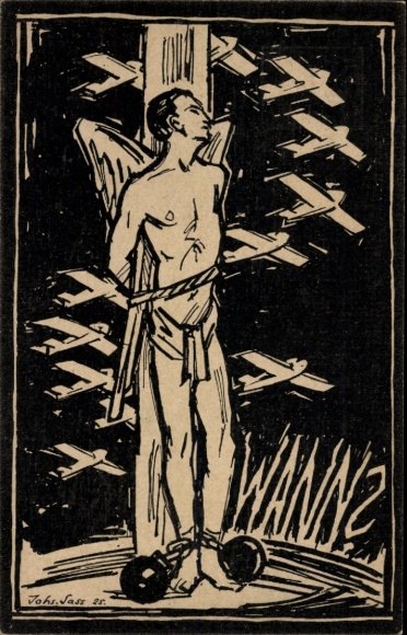 Postal stationery artist Postcard Sass, When will German aviation be free, German Aviation Association