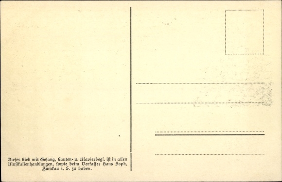 Song Postcard Soph, Hans, Erzgebirge dialect, Da Eisnbah